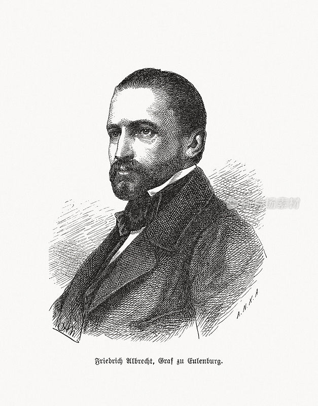 Albrecht zu Eulenburg(1815-1881)，普鲁斯政治家，伍德克特，出版1893年
